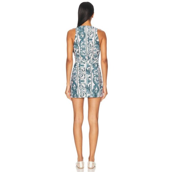 ADRIANA DEGREAS Hera Mini Dress Blue Womens Size Small - Picture 4 of 11